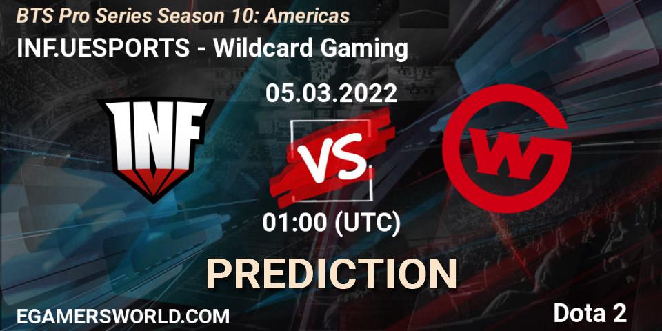 Pronóstico INF.UESPORTS - Wildcard Gaming. 05.03.22, Dota 2, BTS Pro Series Season 10: Americas