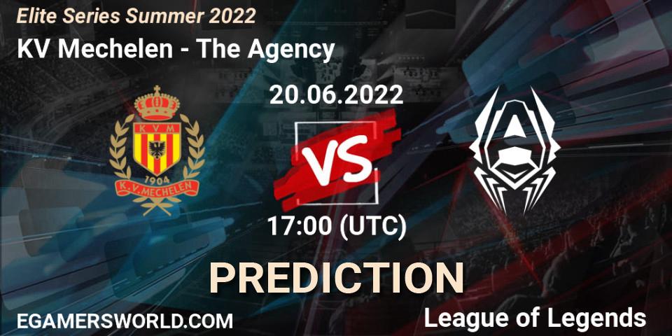 Pronóstico KV Mechelen - The Agency. 20.06.2022 at 17:00, LoL, Elite Series Summer 2022