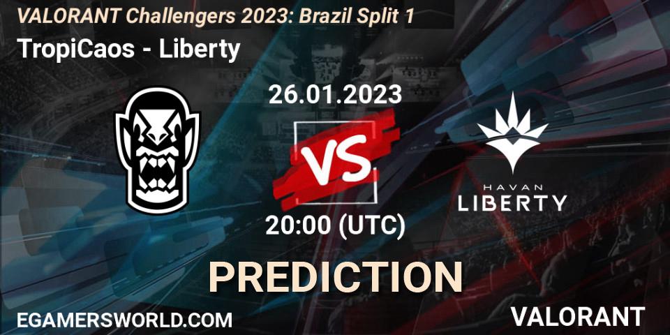 Pronóstico TropiCaos - Liberty. 26.01.2023 at 20:15, VALORANT, VALORANT Challengers 2023: Brazil Split 1