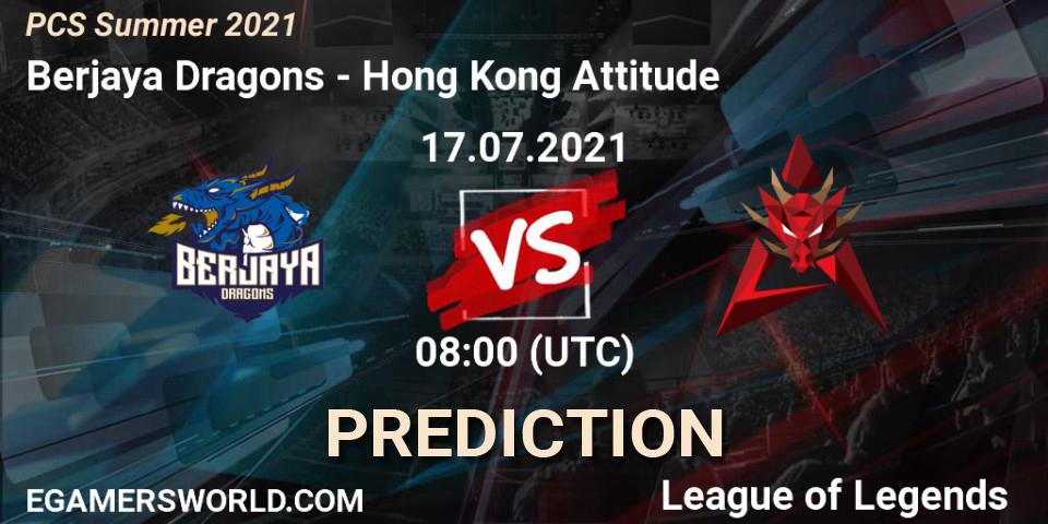 Pronóstico Berjaya Dragons - Hong Kong Attitude. 17.07.2021 at 08:00, LoL, PCS Summer 2021