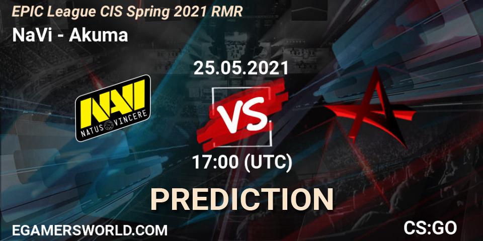 Pronóstico NaVi - Akuma. 25.05.2021 at 17:30, Counter-Strike (CS2), EPIC League CIS Spring 2021 RMR