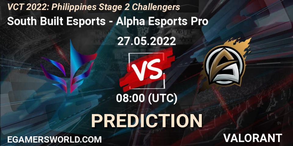 Pronóstico South Built Esports - Alpha Esports Pro. 27.05.2022 at 05:00, VALORANT, VCT 2022: Philippines Stage 2 Challengers