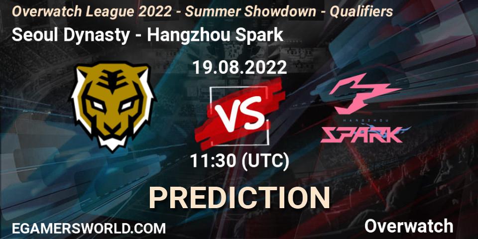 Pronóstico Seoul Dynasty - Hangzhou Spark. 19.08.22, Overwatch, Overwatch League 2022 - Summer Showdown - Qualifiers