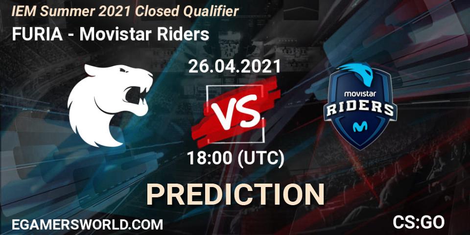 Pronóstico FURIA - Movistar Riders. 26.04.2021 at 18:10, Counter-Strike (CS2), IEM Summer 2021 Closed Qualifier
