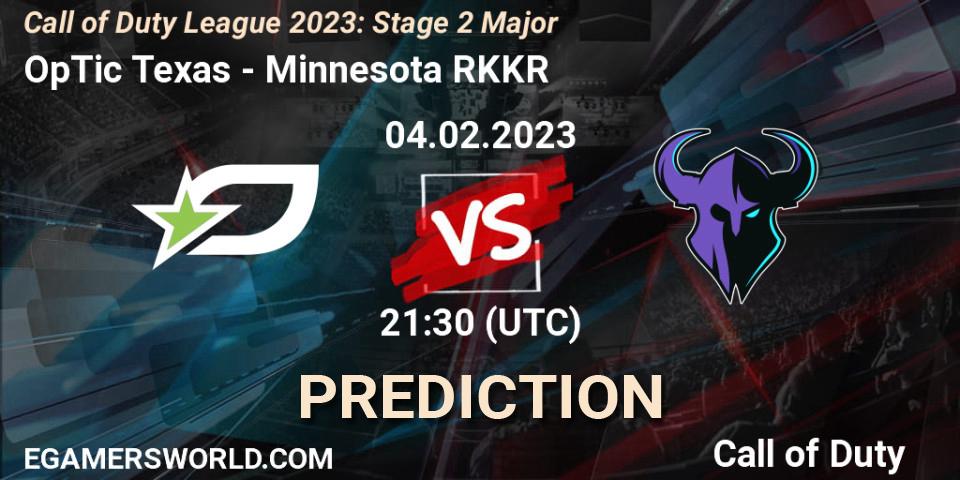 Pronóstico OpTic Texas - Minnesota RØKKR. 04.02.23, Call of Duty, Call of Duty League 2023: Stage 2 Major