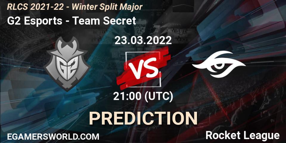 Pronóstico G2 Esports - Team Secret. 23.03.2022 at 21:00, Rocket League, RLCS 2021-22 - Winter Split Major