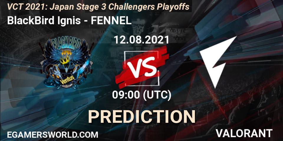 Pronóstico BlackBird Ignis - FENNEL. 12.08.2021 at 09:10, VALORANT, VCT 2021: Japan Stage 3 Challengers Playoffs