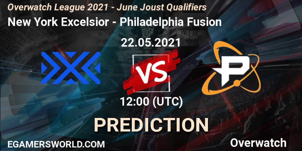 Pronóstico New York Excelsior - Philadelphia Fusion. 22.05.21, Overwatch, Overwatch League 2021 - June Joust Qualifiers