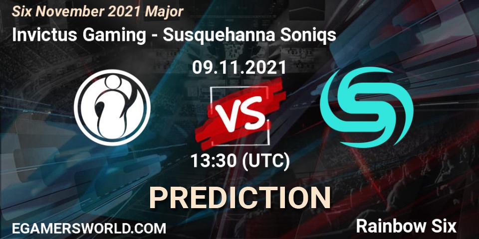 Pronóstico Susquehanna Soniqs - Invictus Gaming. 10.11.2021 at 18:00, Rainbow Six, Six Sweden Major 2021