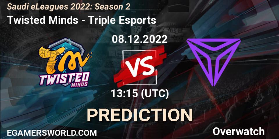 Pronóstico Twisted Minds - Triple Esports. 08.12.2022 at 13:15, Overwatch, Saudi eLeagues 2022: Season 2