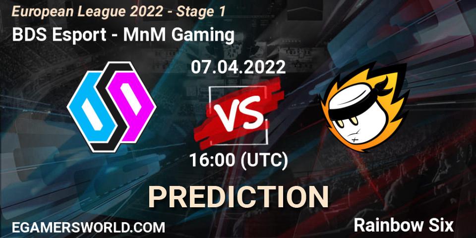 Pronóstico BDS Esport - MnM Gaming. 07.04.2022 at 19:45, Rainbow Six, European League 2022 - Stage 1