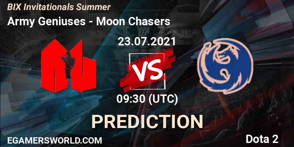 Pronóstico Army Geniuses - Moon Chasers. 23.07.2021 at 10:15, Dota 2, BIX Invitationals Summer