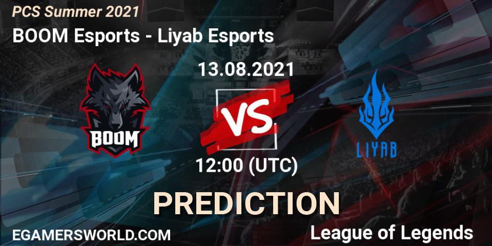 Pronóstico BOOM Esports - Liyab Esports. 13.08.2021 at 11:25, LoL, PCS Summer 2021