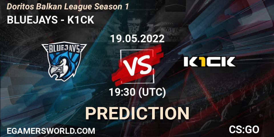 Pronóstico BLUEJAYS - k1ck. 19.05.22, CS2 (CS:GO), Doritos Balkan League Season 1