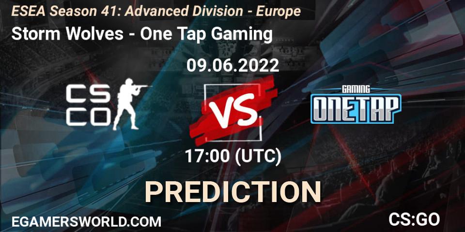 Pronóstico Storm Wolves - One Tap Gaming. 09.06.2022 at 17:00, Counter-Strike (CS2), ESEA Season 41: Advanced Division - Europe