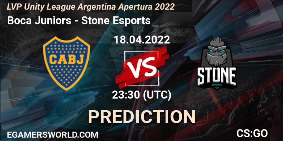 Pronóstico Boca Juniors - Stone Esports. 27.04.2022 at 23:30, Counter-Strike (CS2), LVP Unity League Argentina Apertura 2022