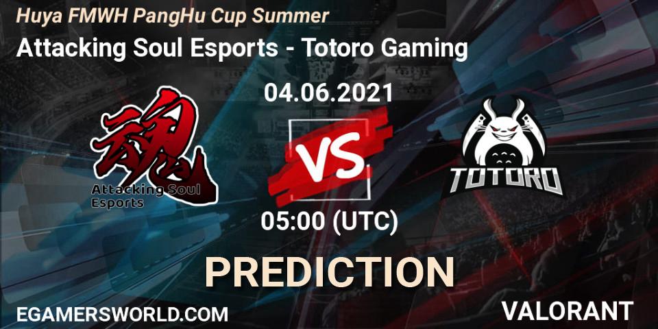Pronóstico Attacking Soul Esports - Totoro Gaming. 04.06.2021 at 05:00, VALORANT, Huya FMWH PangHu Cup Summer