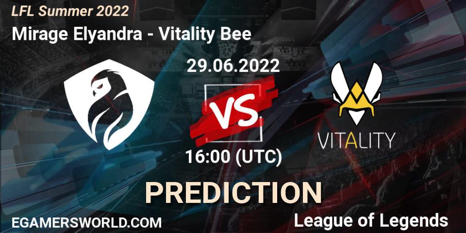 Pronóstico Mirage Elyandra - Vitality Bee. 29.06.2022 at 16:00, LoL, LFL Summer 2022