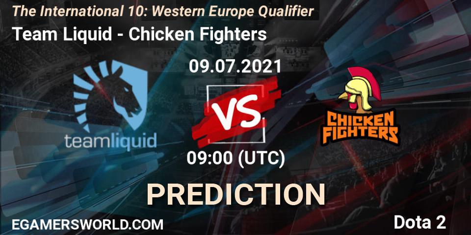 Pronóstico Team Liquid - Chicken Fighters. 09.07.2021 at 09:04, Dota 2, The International 10: Western Europe Qualifier