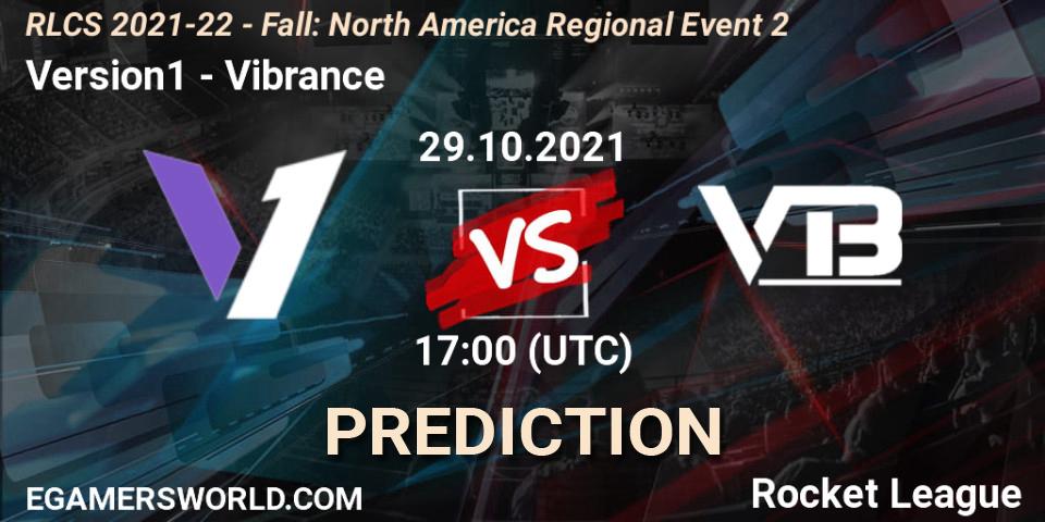 Pronóstico Version1 - Vibrance. 29.10.2021 at 17:00, Rocket League, RLCS 2021-22 - Fall: North America Regional Event 2