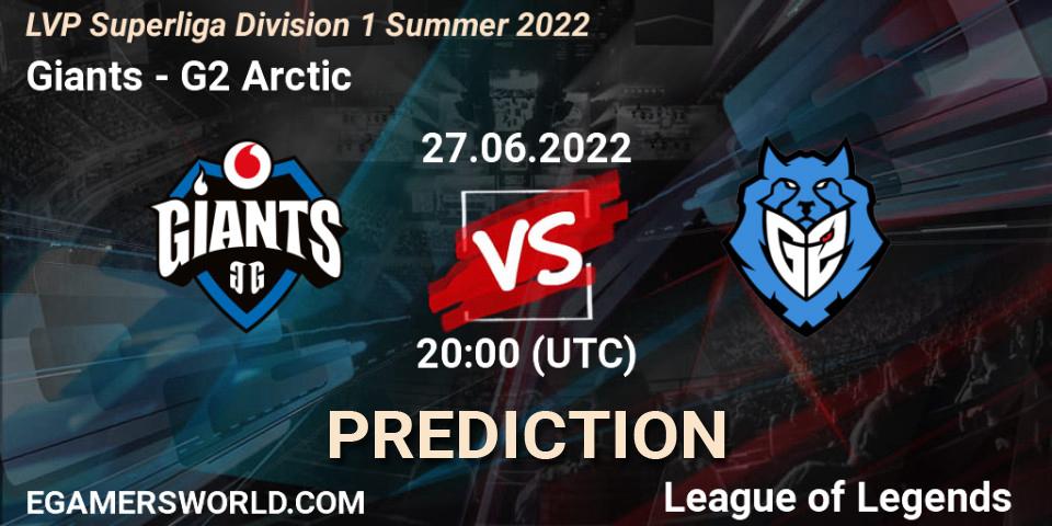 Pronóstico Giants - G2 Arctic. 27.06.2022 at 20:00, LoL, LVP Superliga Division 1 Summer 2022