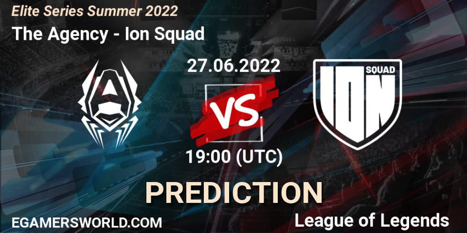 Pronóstico The Agency - Ion Squad. 27.06.2022 at 19:00, LoL, Elite Series Summer 2022