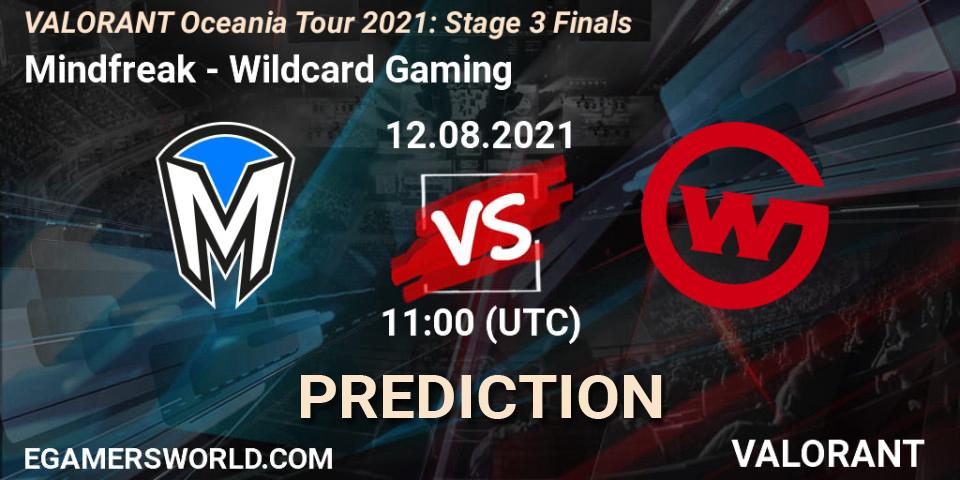 Pronóstico Mindfreak - Wildcard Gaming. 12.08.2021 at 11:00, VALORANT, VALORANT Oceania Tour 2021: Stage 3 Finals