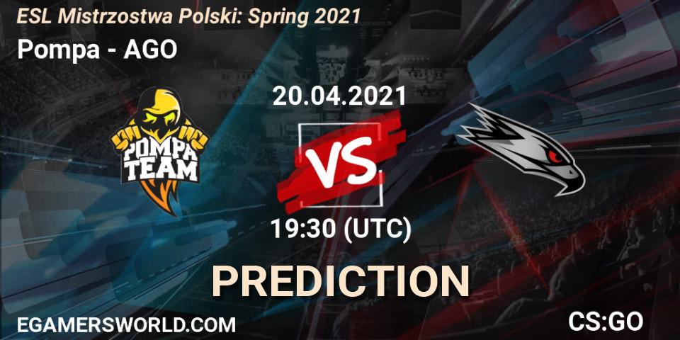 Pronóstico Pompa - AGO. 04.05.2021 at 19:30, Counter-Strike (CS2), ESL Mistrzostwa Polski: Spring 2021