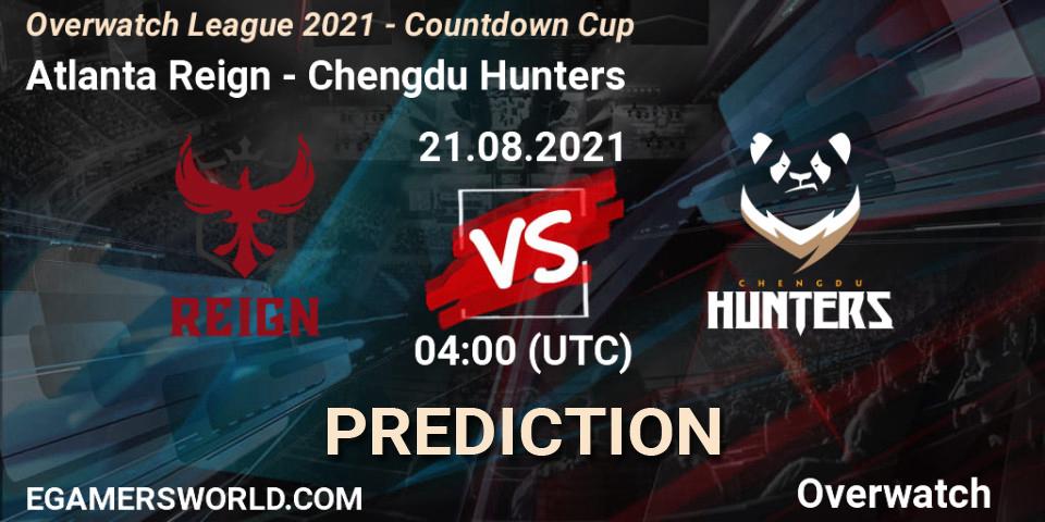 Pronóstico Atlanta Reign - Chengdu Hunters. 21.08.2021 at 04:00, Overwatch, Overwatch League 2021 - Countdown Cup
