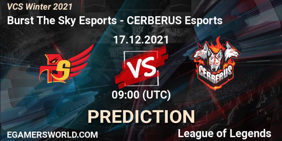 Pronóstico Burst The Sky Esports - CERBERUS Esports. 17.12.2021 at 09:00, LoL, VCS Winter 2021