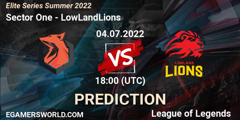 Pronóstico Sector One - LowLandLions. 04.07.22, LoL, Elite Series Summer 2022