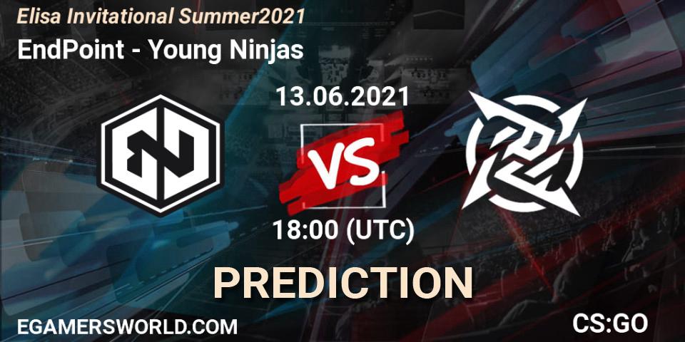 Pronóstico EndPoint - Young Ninjas. 13.06.21, CS2 (CS:GO), Elisa Invitational Summer 2021