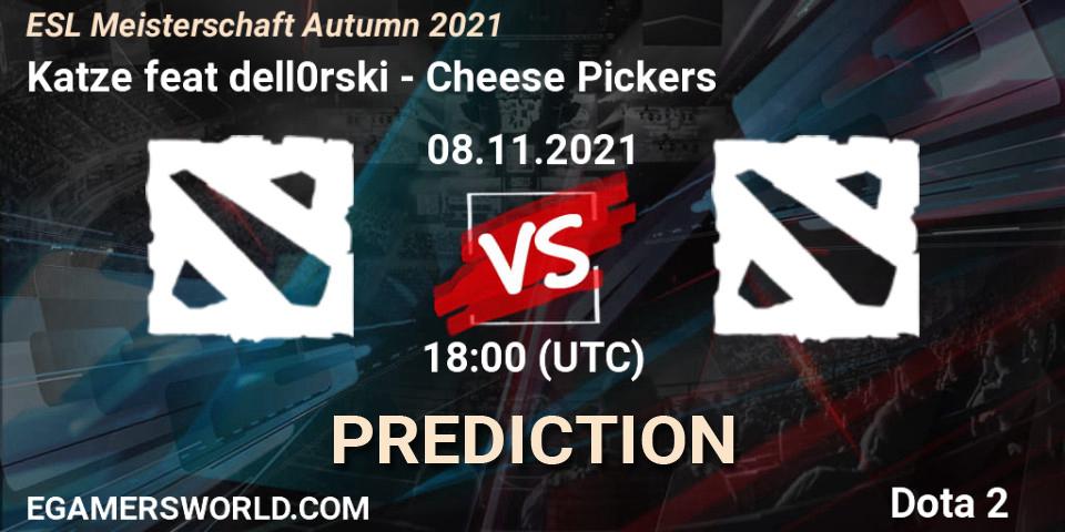 Pronóstico Katze feat dell0rski - Cheese Pickers. 08.11.2021 at 19:09, Dota 2, ESL Meisterschaft Autumn 2021
