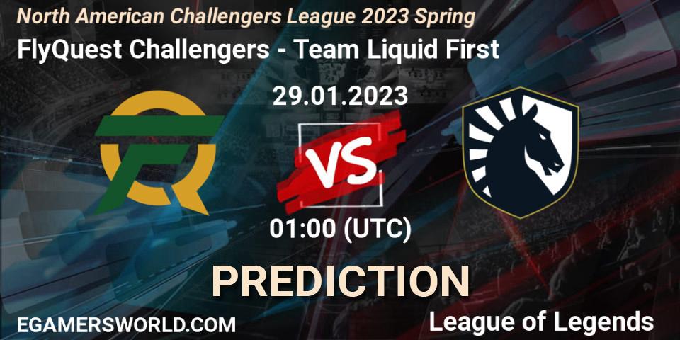 Pronóstico FlyQuest Challengers - Team Liquid First. 29.01.23, LoL, NACL 2023 Spring - Group Stage