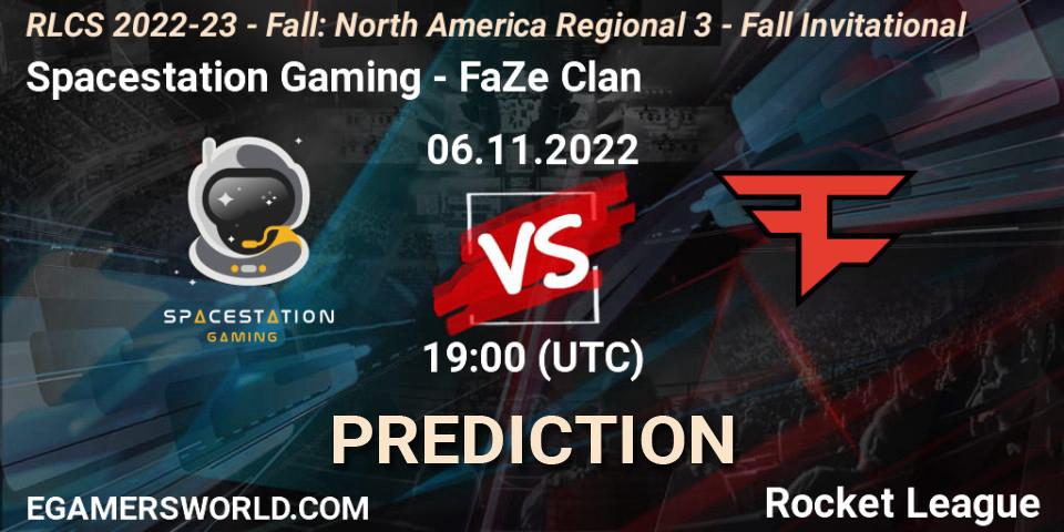 Pronóstico Spacestation Gaming - FaZe Clan. 06.11.2022 at 19:00, Rocket League, RLCS 2022-23 - Fall: North America Regional 3 - Fall Invitational