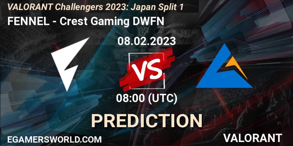 Pronóstico FENNEL - Crest Gaming DWFN. 08.02.23, VALORANT, VALORANT Challengers 2023: Japan Split 1