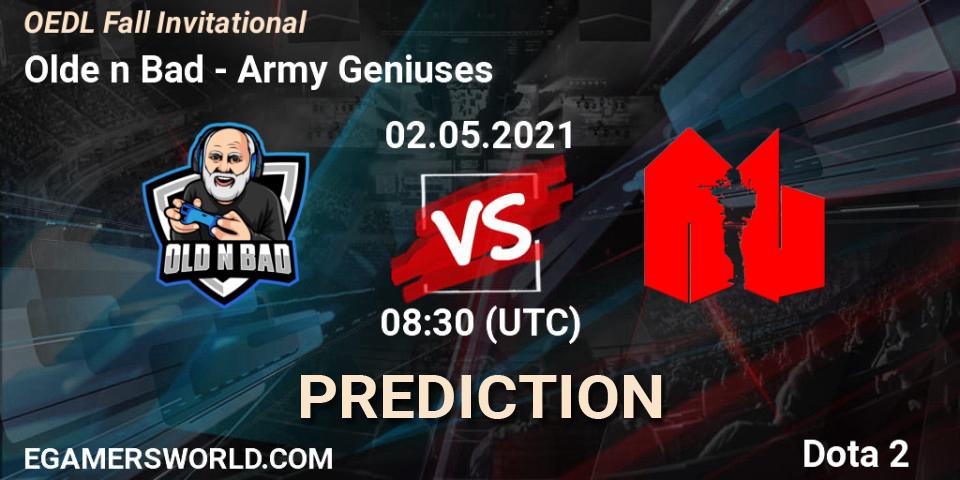 Pronóstico Olde n Bad - Army Geniuses. 02.05.2021 at 08:57, Dota 2, OEDL Fall Invitational