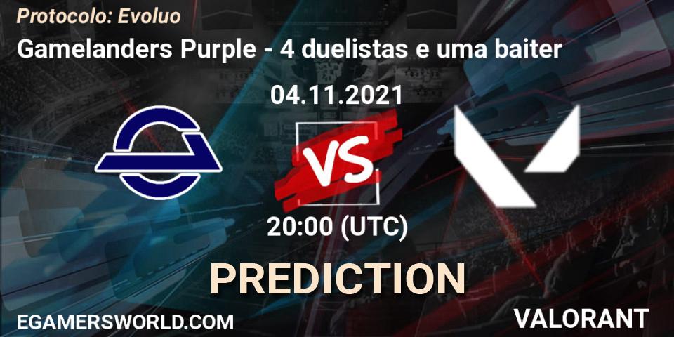 Pronóstico Gamelanders Purple - Try Esports. 04.11.2021 at 20:00, VALORANT, Protocolo: Evolução