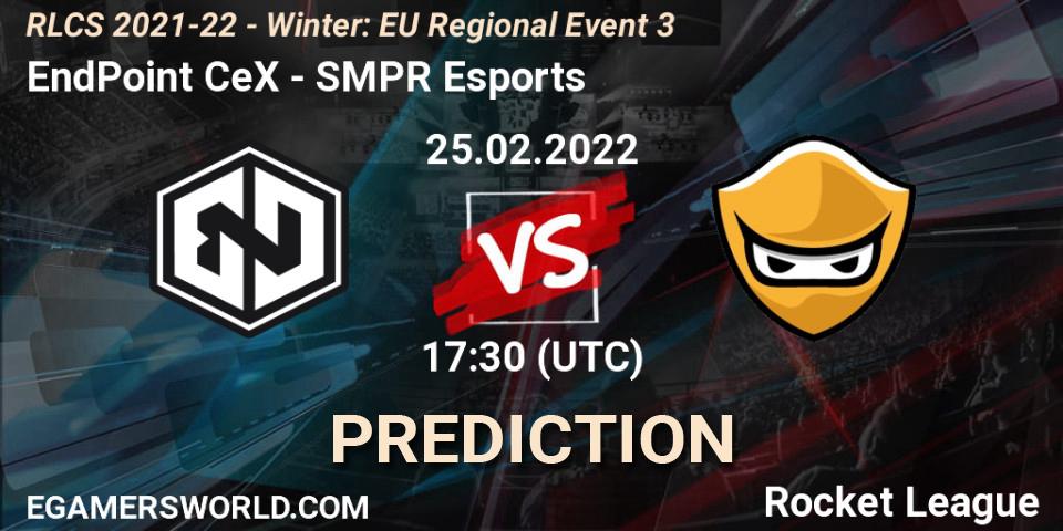 Pronóstico EndPoint CeX - SMPR Esports. 25.02.2022 at 17:30, Rocket League, RLCS 2021-22 - Winter: EU Regional Event 3