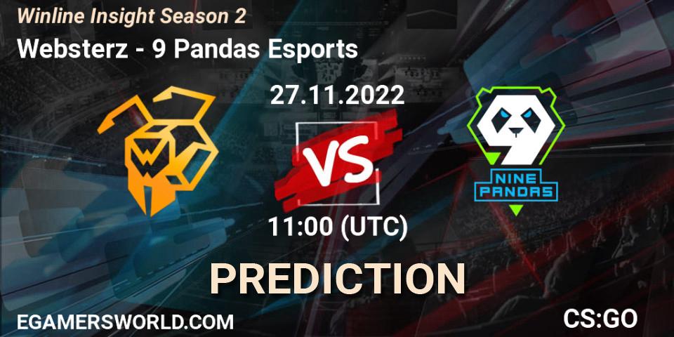 Pronóstico Websterz - 9 Pandas Esports. 27.11.22, CS2 (CS:GO), Winline Insight Season 2