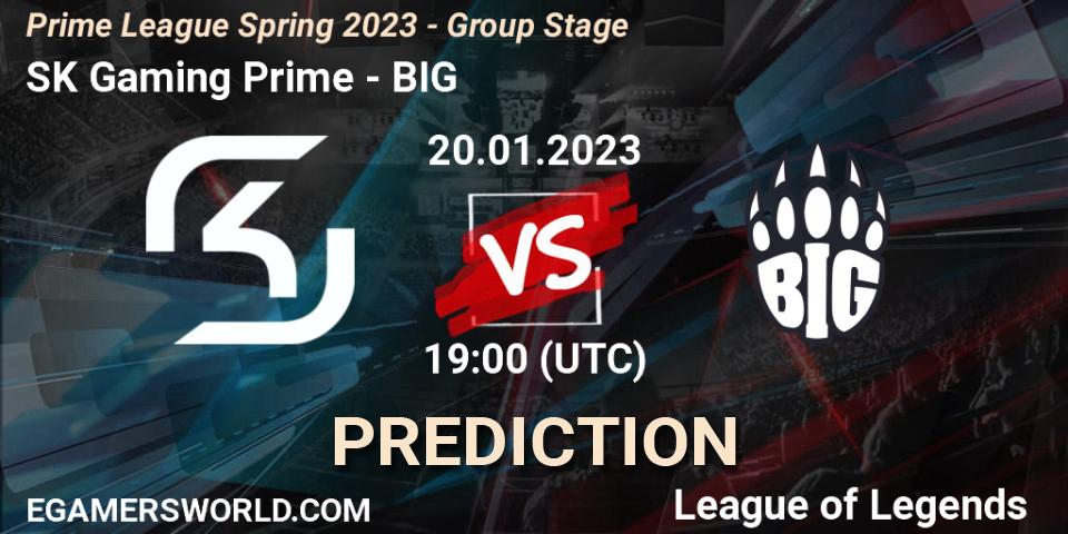 Pronóstico SK Gaming Prime - BIG. 20.01.2023 at 19:00, LoL, Prime League Spring 2023 - Group Stage