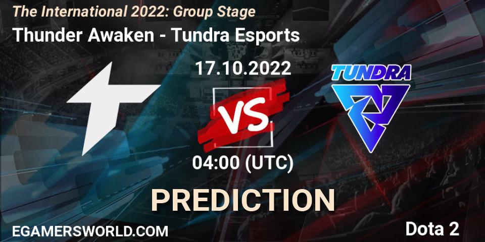 Pronóstico Thunder Awaken - Tundra Esports. 17.10.2022 at 03:53, Dota 2, The International 2022: Group Stage