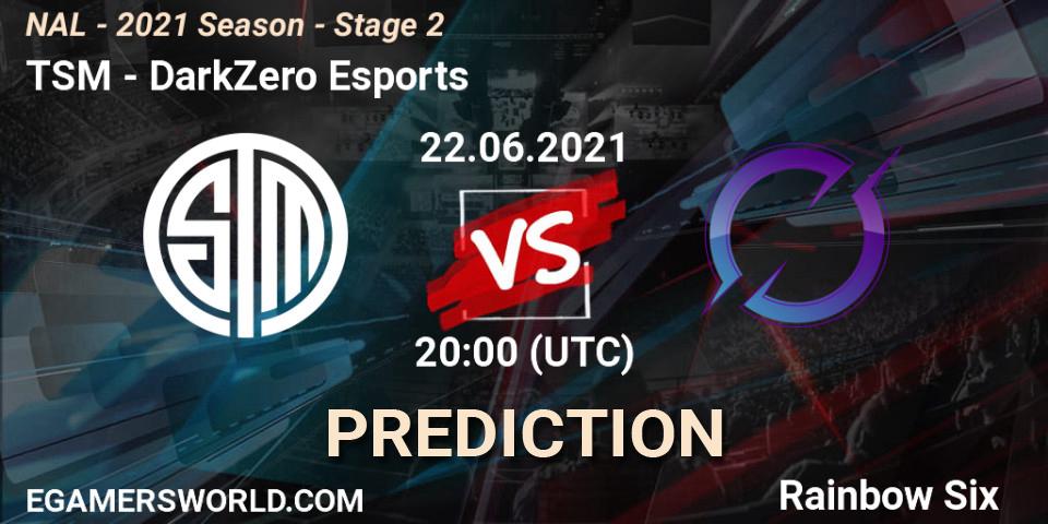 Pronóstico TSM - DarkZero Esports. 22.06.2021 at 20:00, Rainbow Six, NAL - 2021 Season - Stage 2