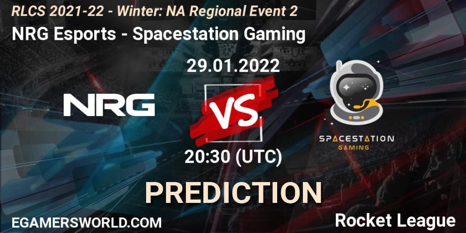 Pronóstico NRG Esports - Spacestation Gaming. 29.01.2022 at 21:00, Rocket League, RLCS 2021-22 - Winter: NA Regional Event 2