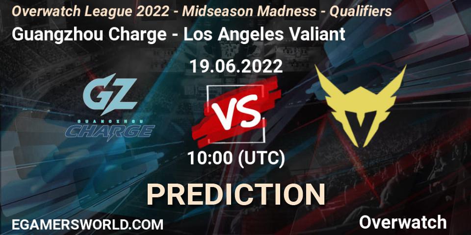 Pronóstico Guangzhou Charge - Los Angeles Valiant. 26.06.2022 at 10:00, Overwatch, Overwatch League 2022 - Midseason Madness - Qualifiers