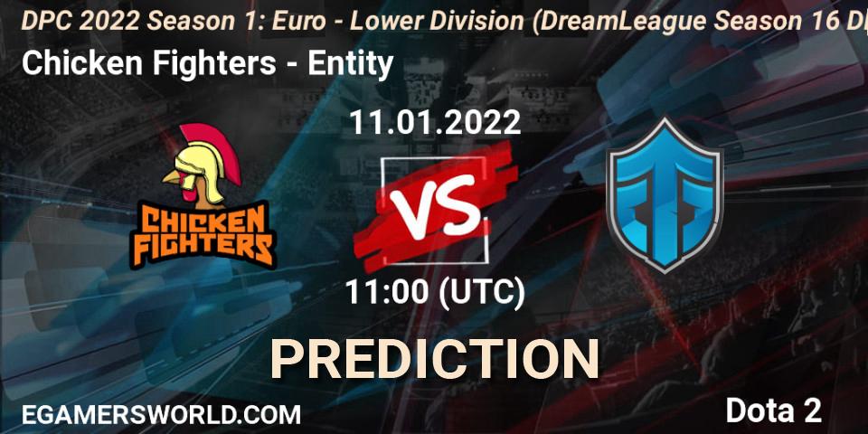 Pronóstico Chicken Fighters - Entity. 11.01.2022 at 10:56, Dota 2, DPC 2022 Season 1: Euro - Lower Division (DreamLeague Season 16 DPC WEU)