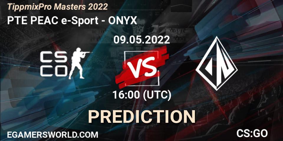 Pronóstico PTE PEAC e-Sport - ONYX. 09.05.2022 at 16:00, Counter-Strike (CS2), TippmixPro Masters 2022