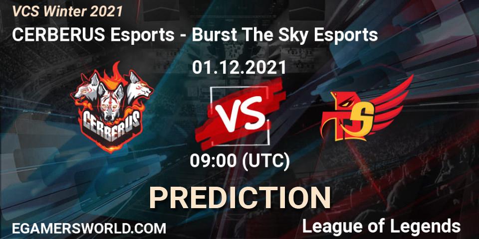 Pronóstico CERBERUS Esports - Burst The Sky Esports. 01.12.2021 at 09:00, LoL, VCS Winter 2021