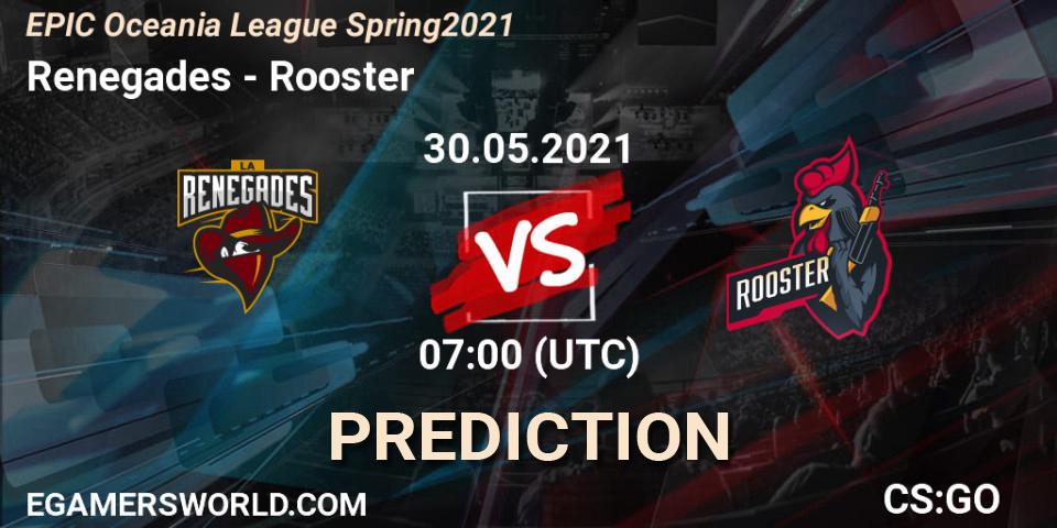 Pronóstico Renegades - Rooster. 30.05.2021 at 07:00, Counter-Strike (CS2), EPIC Oceania League Spring 2021