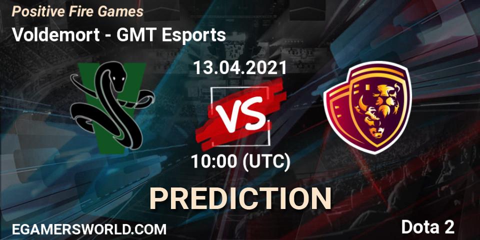 Pronóstico Voldemort - GMT Esports. 13.04.2021 at 10:00, Dota 2, Positive Fire Games